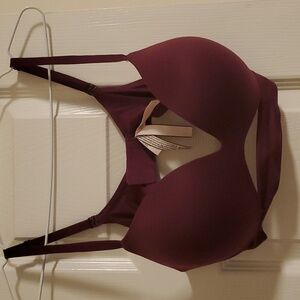 Wireless pushup bra 36C,  dark red